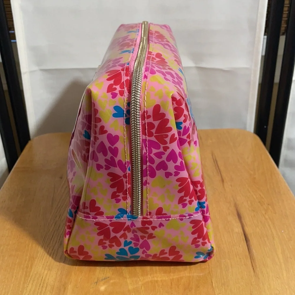 NWT Juicy Couture Pink Rede Yellow Travel Cosmetic Bag 6”x9x5”